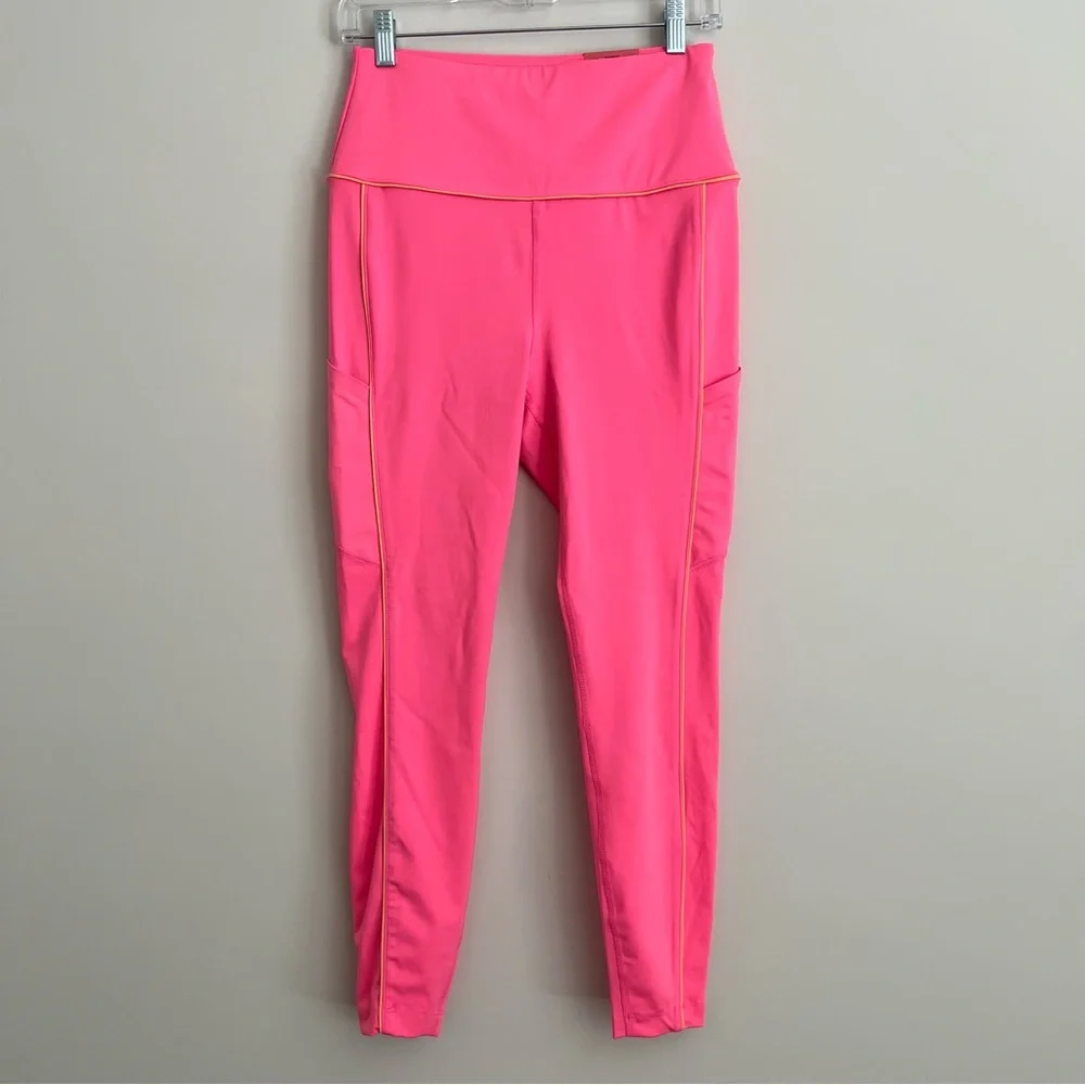 NWT ZELOS High Impact 7/8ths Hot Pink Leggings - Picture 1 of 6